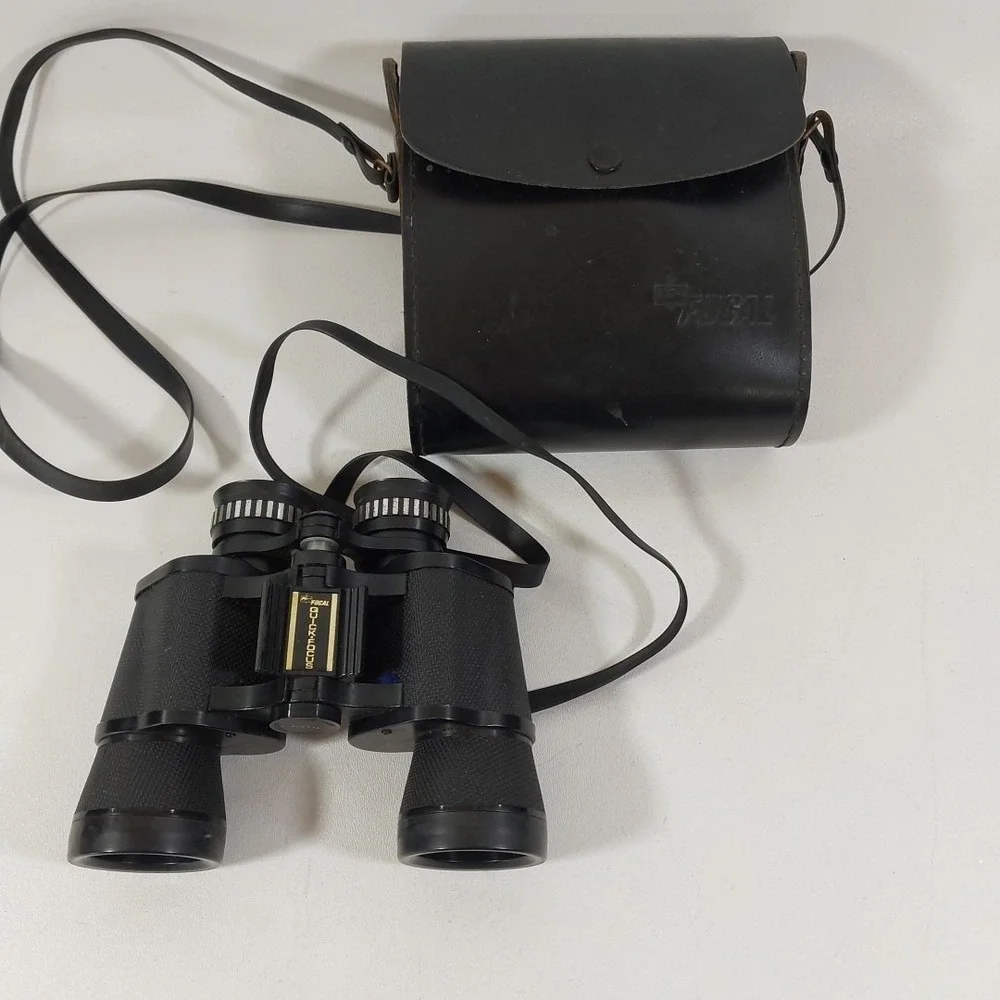 Vintage‎ Kmart FOCAL 8x40 Binoculars Siam Cat Japan Optics w/ Case – Quick Focus